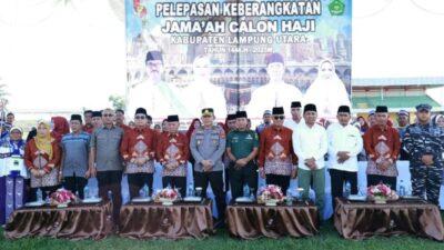 Pemkab Lampung Utara Lepas Keberangkatan 47 Jemaah Haji Kloter 2 Tahun 2025