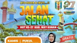 Pemkab way kanan gelar jalan sehat dalam memeriahkan hut way kanan ke-27